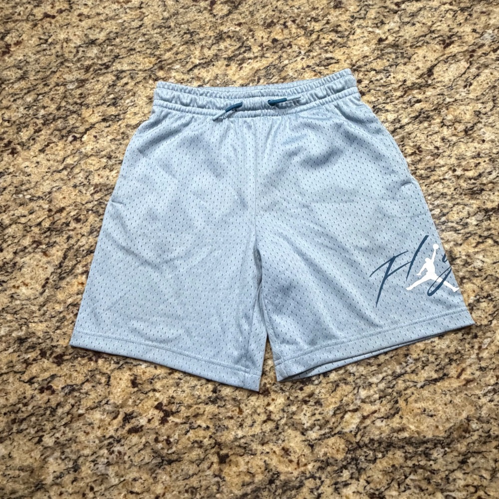 Jordan Flight Mesh Shorts Boy Medium 10-12 Blue Athletic Basketball Jumpman ws